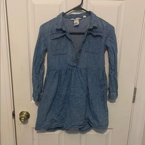 Blue Denim Long Sleeve Dress